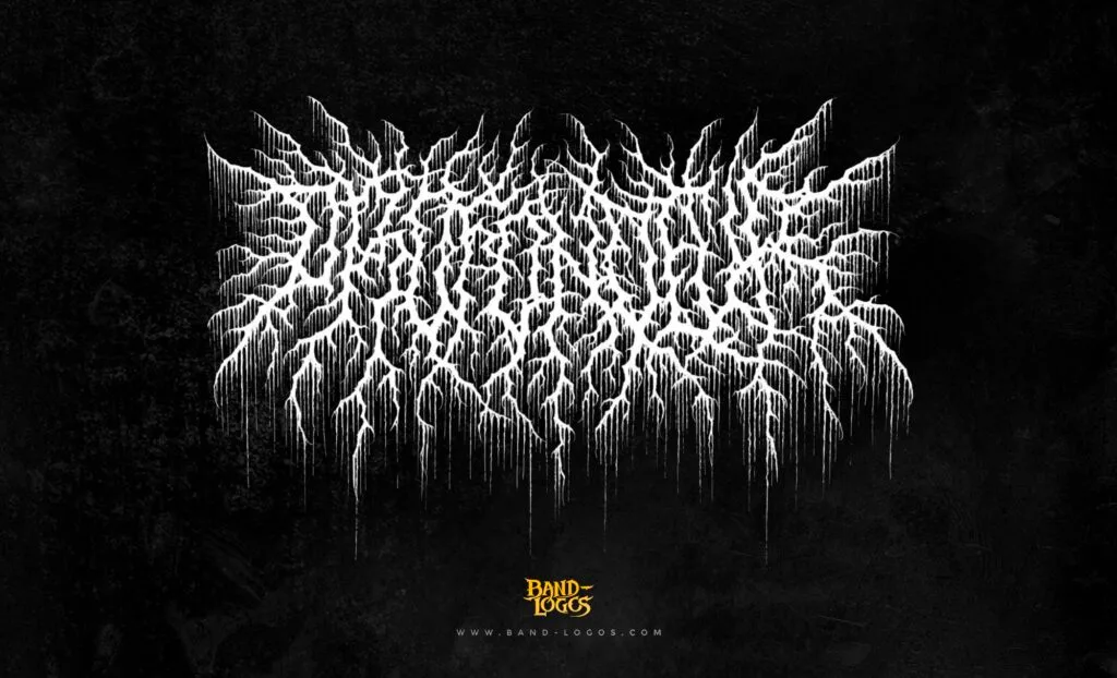 raw black metal logo