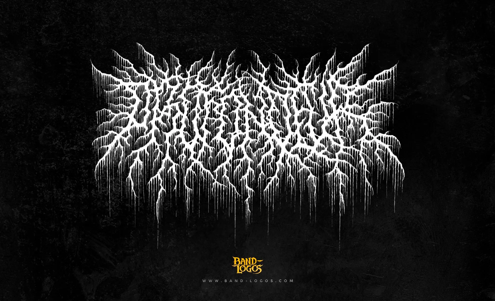 raw black metal logo