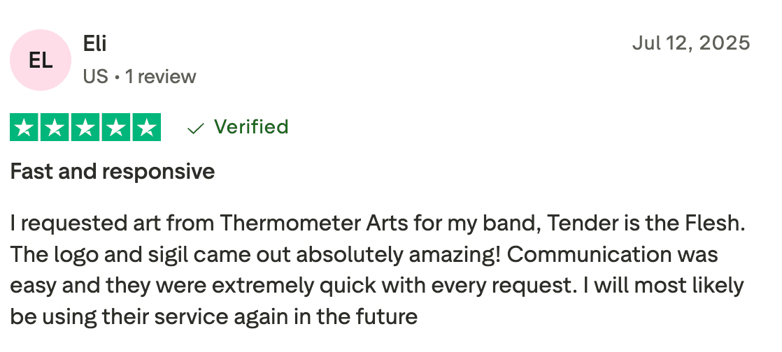 Trustpilot Testimonial - Band-Logos.Com