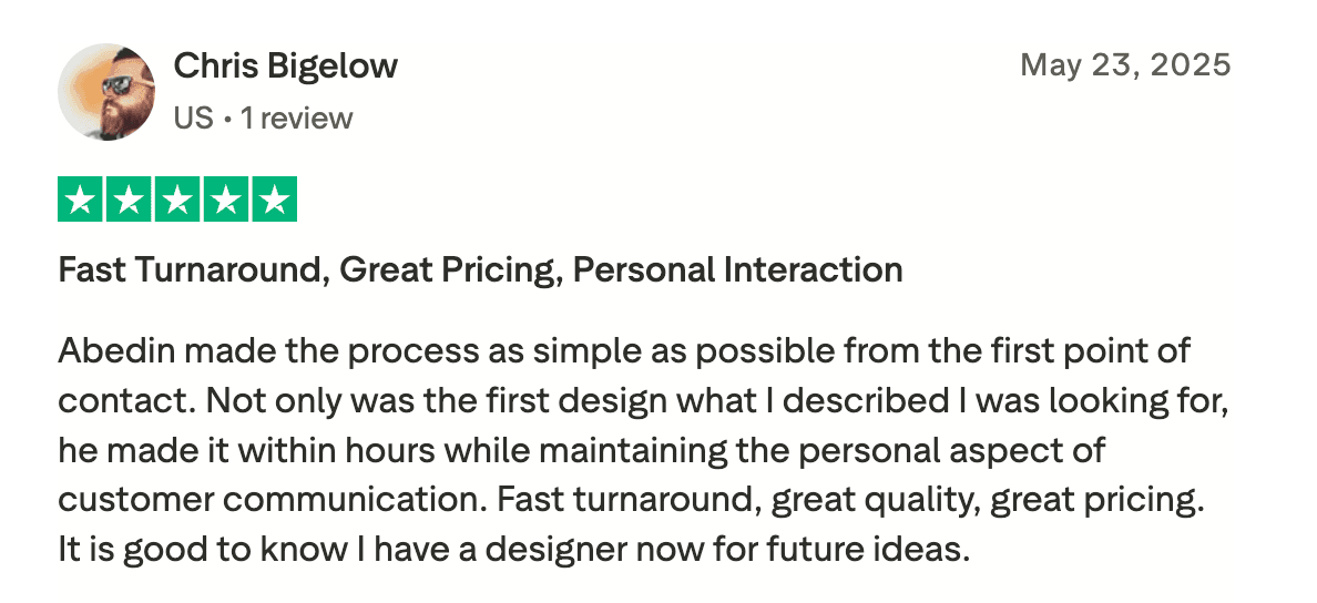 Trustpilot Testimonial - Band-Logos.Com