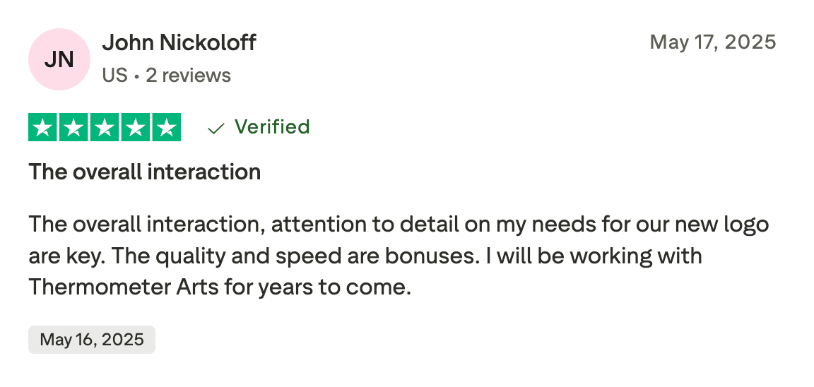 Trustpilot Testimonial - Band-Logos.Com
