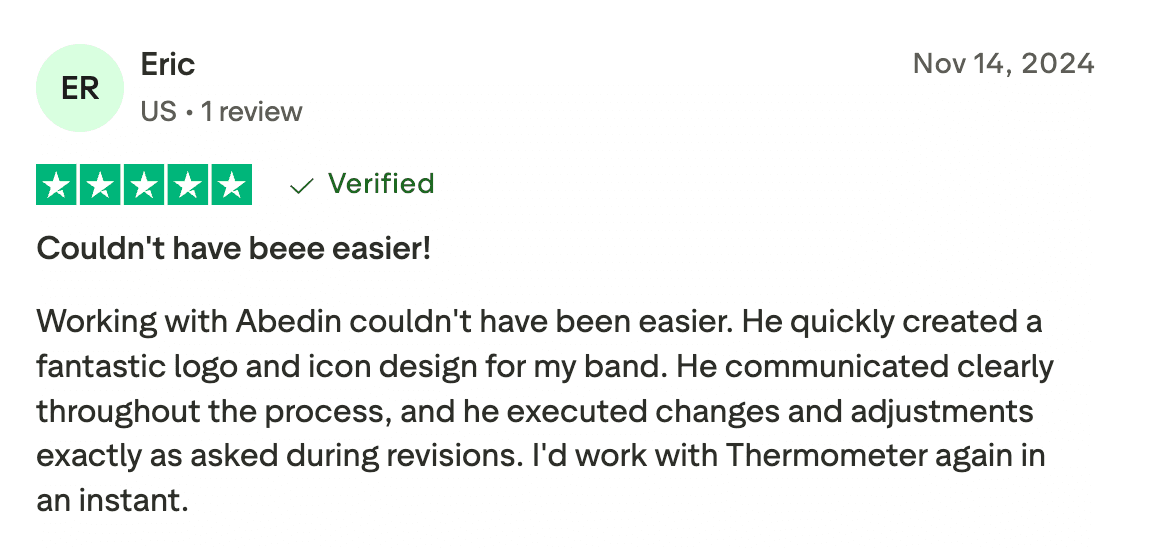 Trustpilot Testimonial - Band-Logos.Com